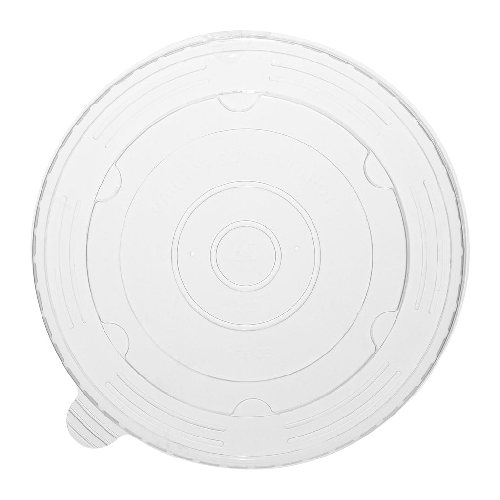 Sustain Round Clear Plastic Lid - Fits 37 & 44 oz Take Out Container - 200 count box