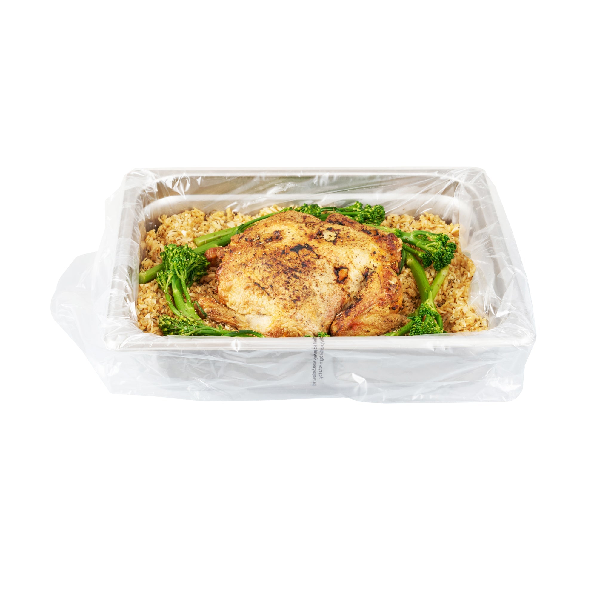 Fresh Hero Nylon Half Size Shallow Steam Table Pan Liner - 2.5" Depth - 23" x 11" - 100 count box