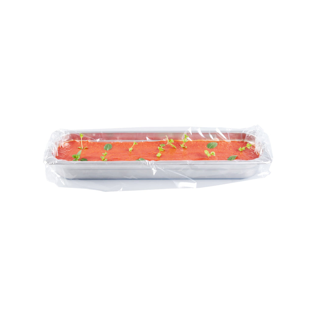 Fresh Hero Nylon Half Size Long Steam Table Pan Liner - 2.5" Depth - 27" x 10" - 100 count box