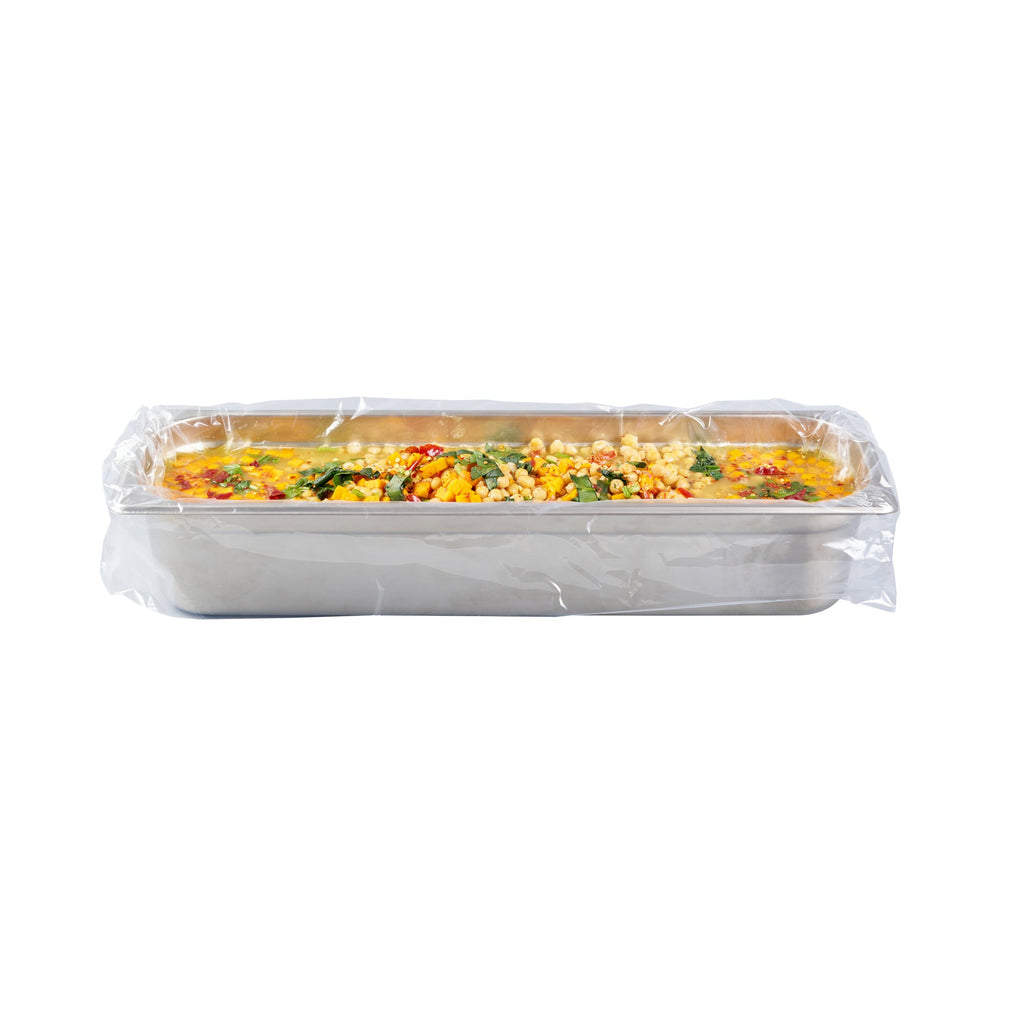 Fresh Hero Nylon Half Size Long Steam Table Pan Liner - 4" Depth - 27" x 11" - 100 count box