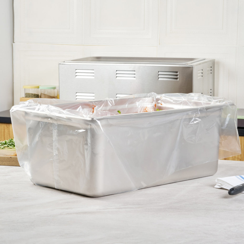 Fresh Hero Nylon Full Size Steam Table Pan Liner - 8" Depth - 34" x 22" - 50 count box