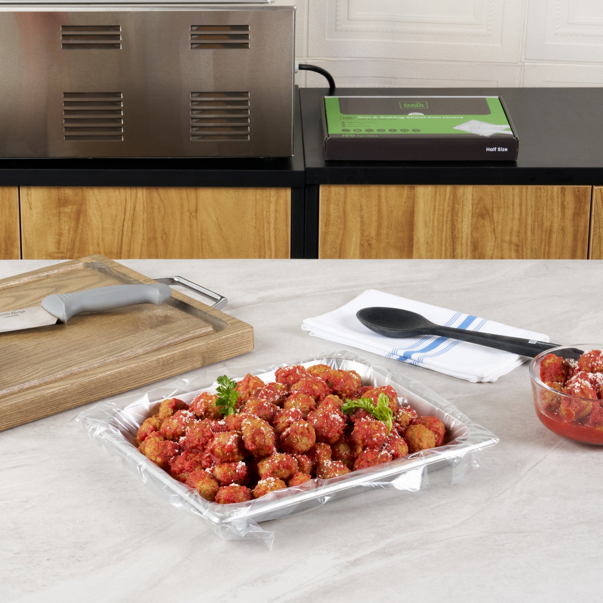Fresh Hero Nylon Half Size Bun / Baking Sheet Pan Liner - 14 1/4" x 19" - 100 count box