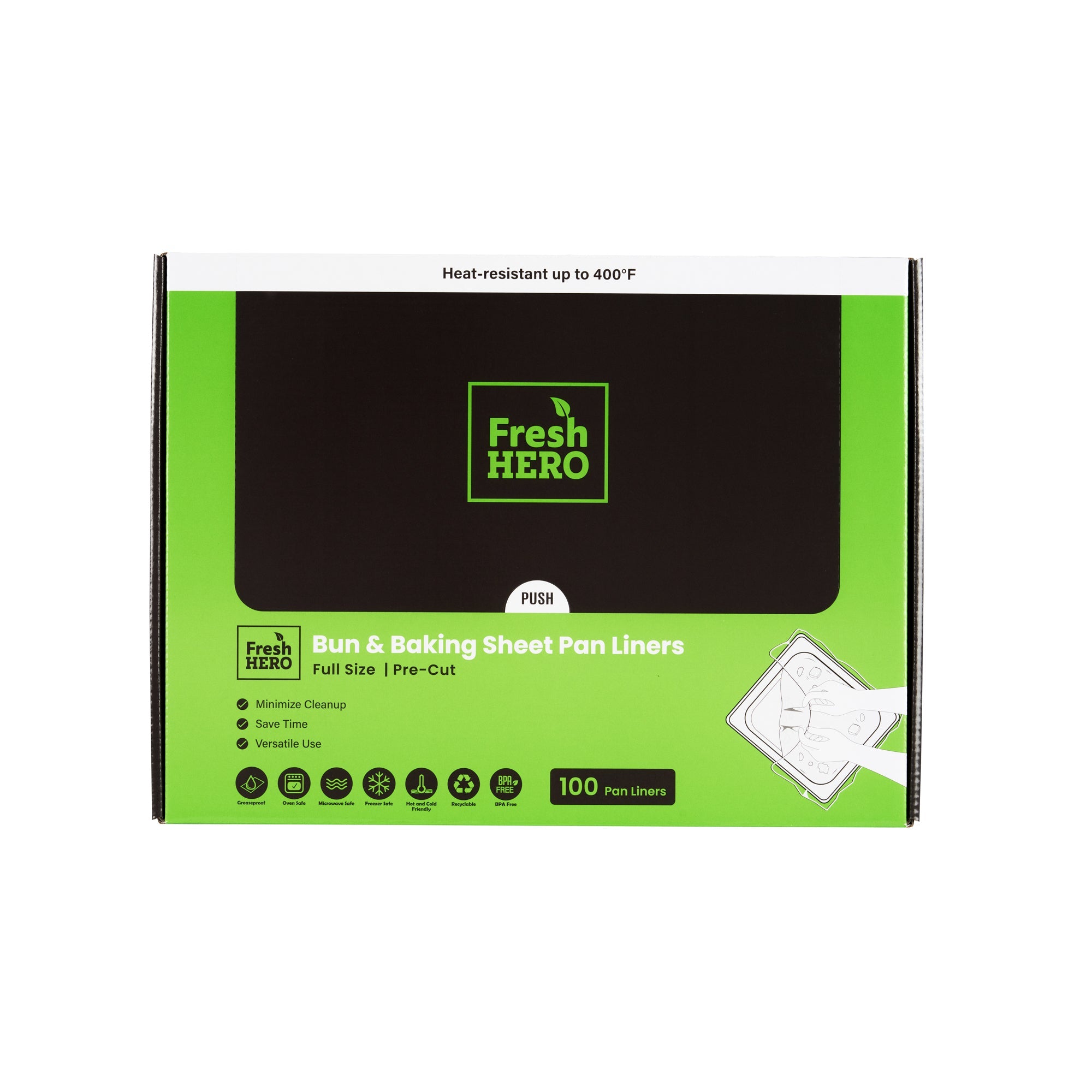 Fresh Hero Nylon Full Size Bun / Baking Sheet Pan Liner - 20 1/2" x 28 1/2" - 100 count box