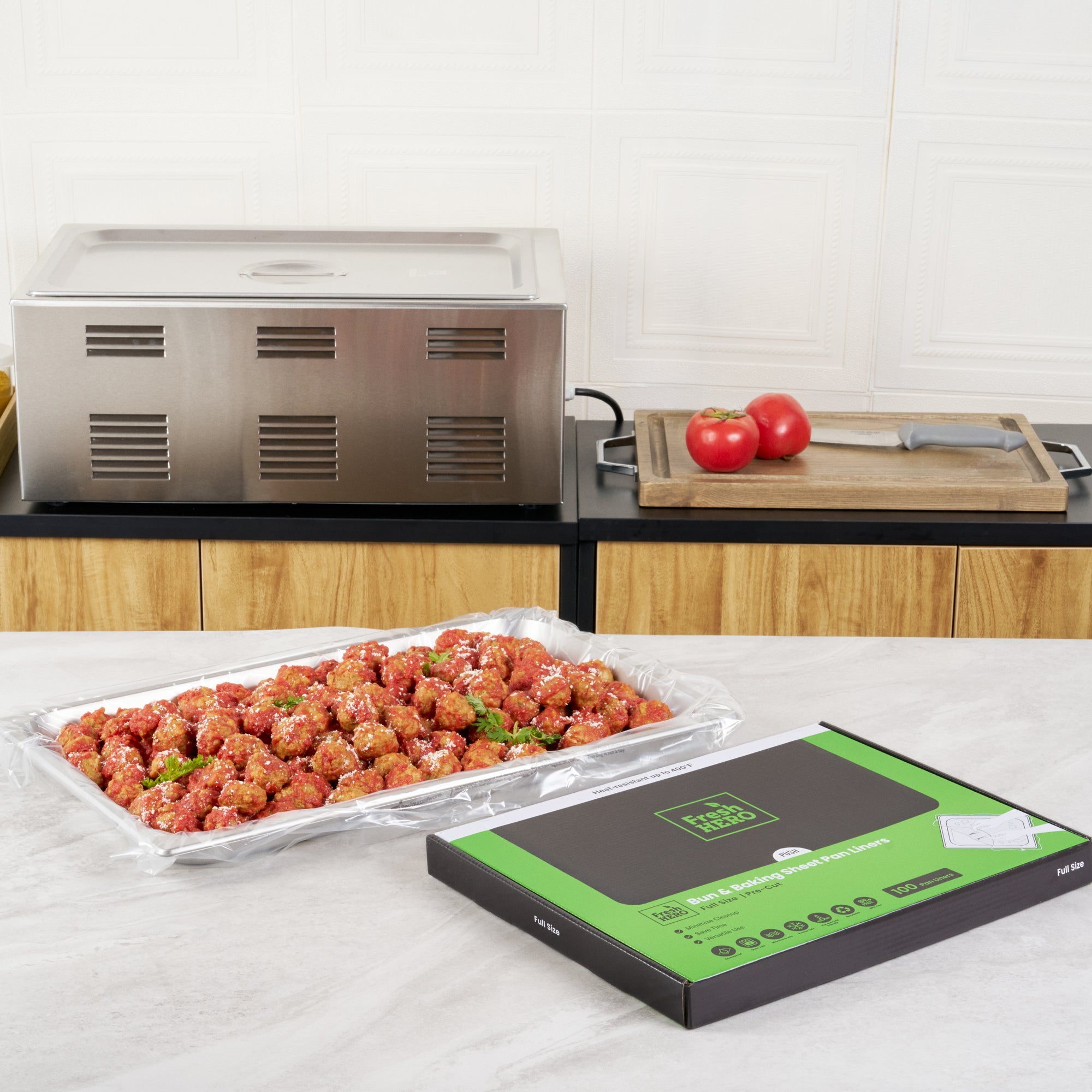Fresh Hero Nylon Full Size Bun / Baking Sheet Pan Liner - 20 1/2" x 28 1/2" - 100 count box