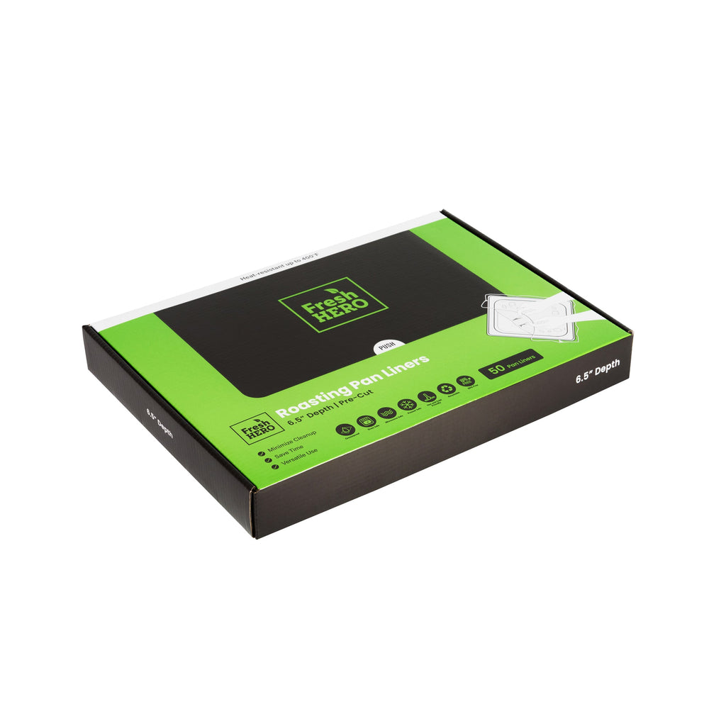 Fresh Hero Nylon Roasting Pan Liner - 6.5" Depth - 38" x 18" - 50 count box