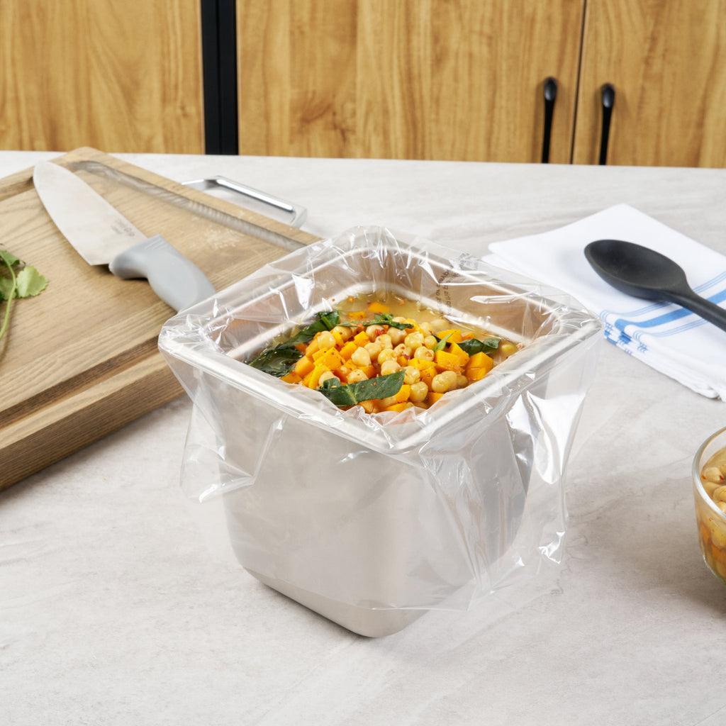 Fresh Hero Nylon 1/6 Size Steam Table Pan Liner - 6" Depth - 13" x 14" - 100 count box