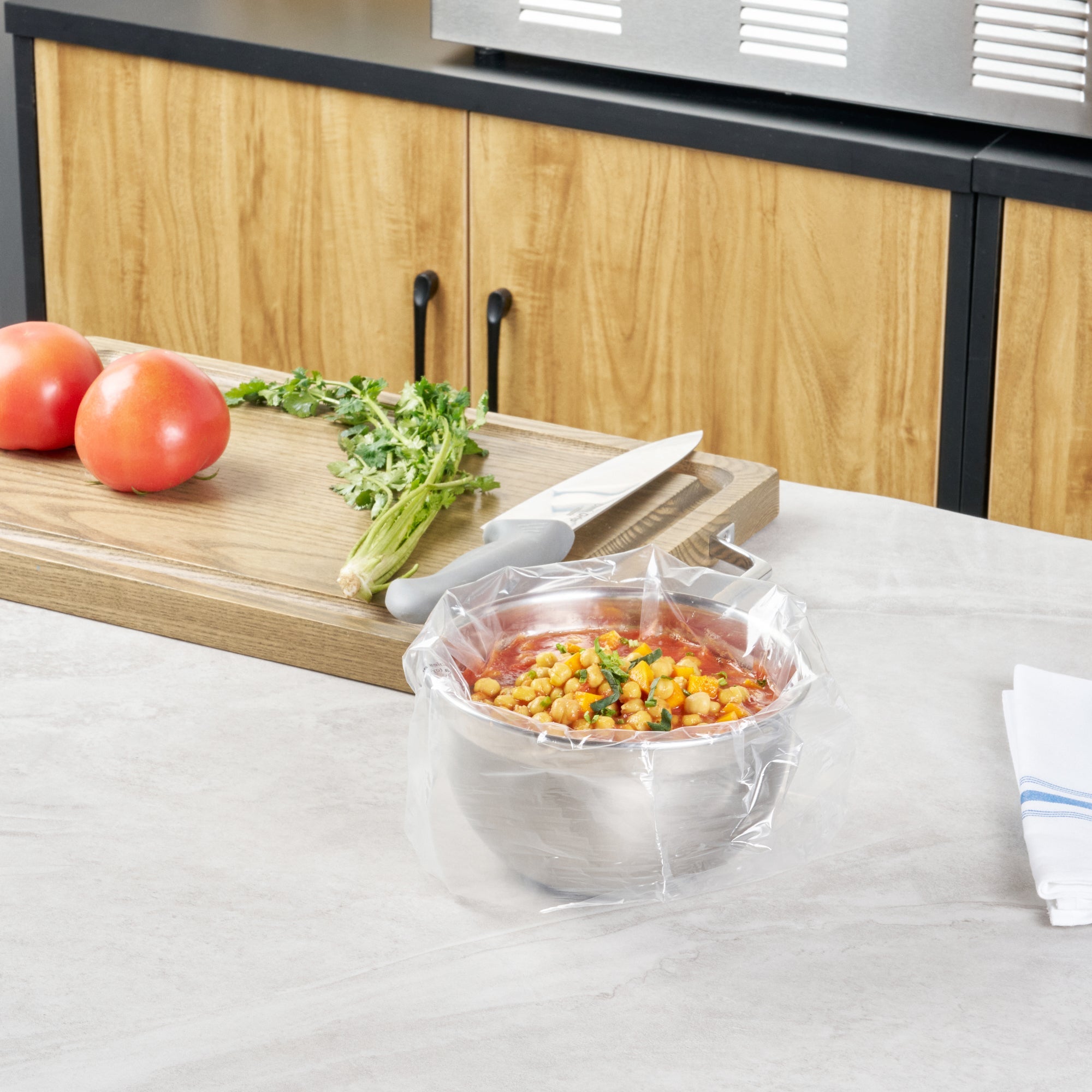 Fresh Hero Round Nylon Pan Liner - Fits 4 qt Round Pans - 12" x 15" - 100 count box
