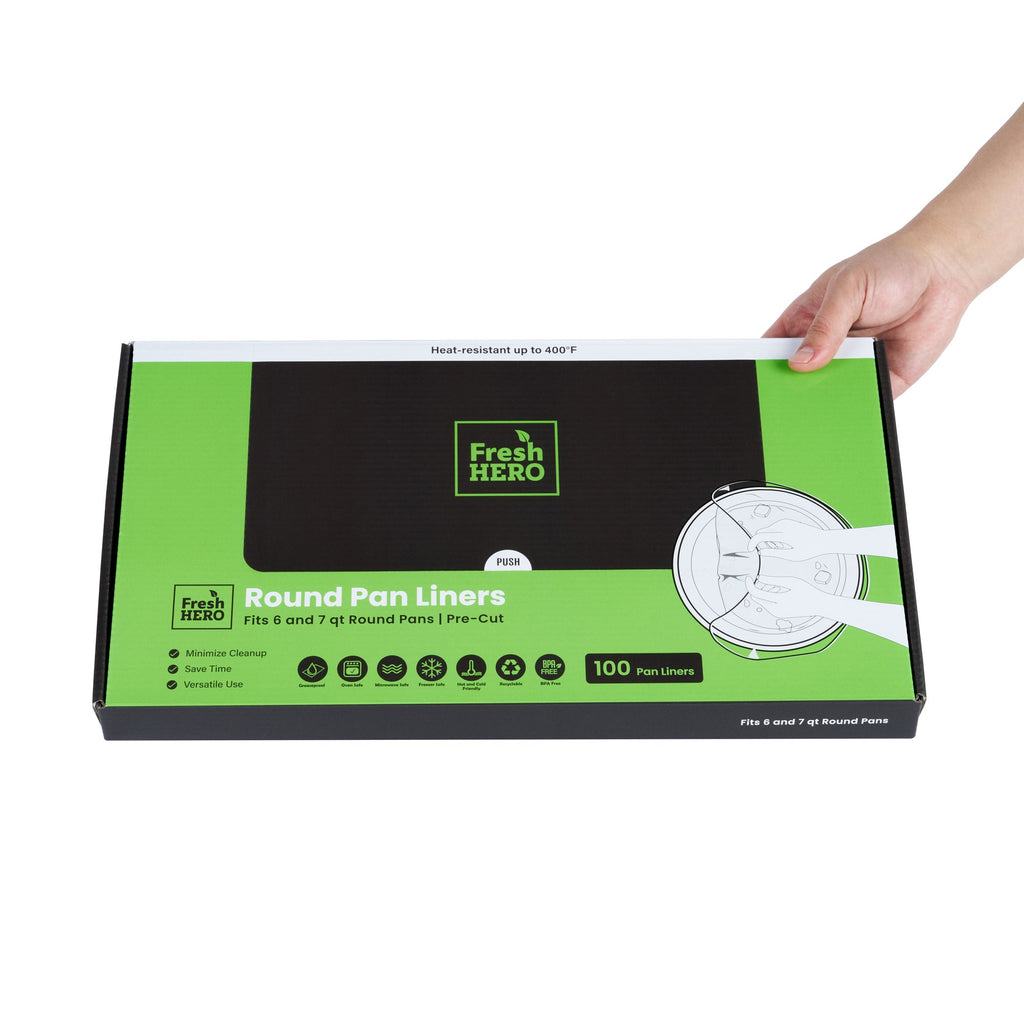 Fresh Hero Round Nylon Pan Liner - Fits 6 and 7 qt Round Pans - 15" x 15" - 100 count box