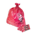 Clean Tek Professional 40-45 Gal Red Plastic Biohazard Trash Liner - Infectious Waste, Linear Low Density, 3 mil - 40" x 46" - 50 count box