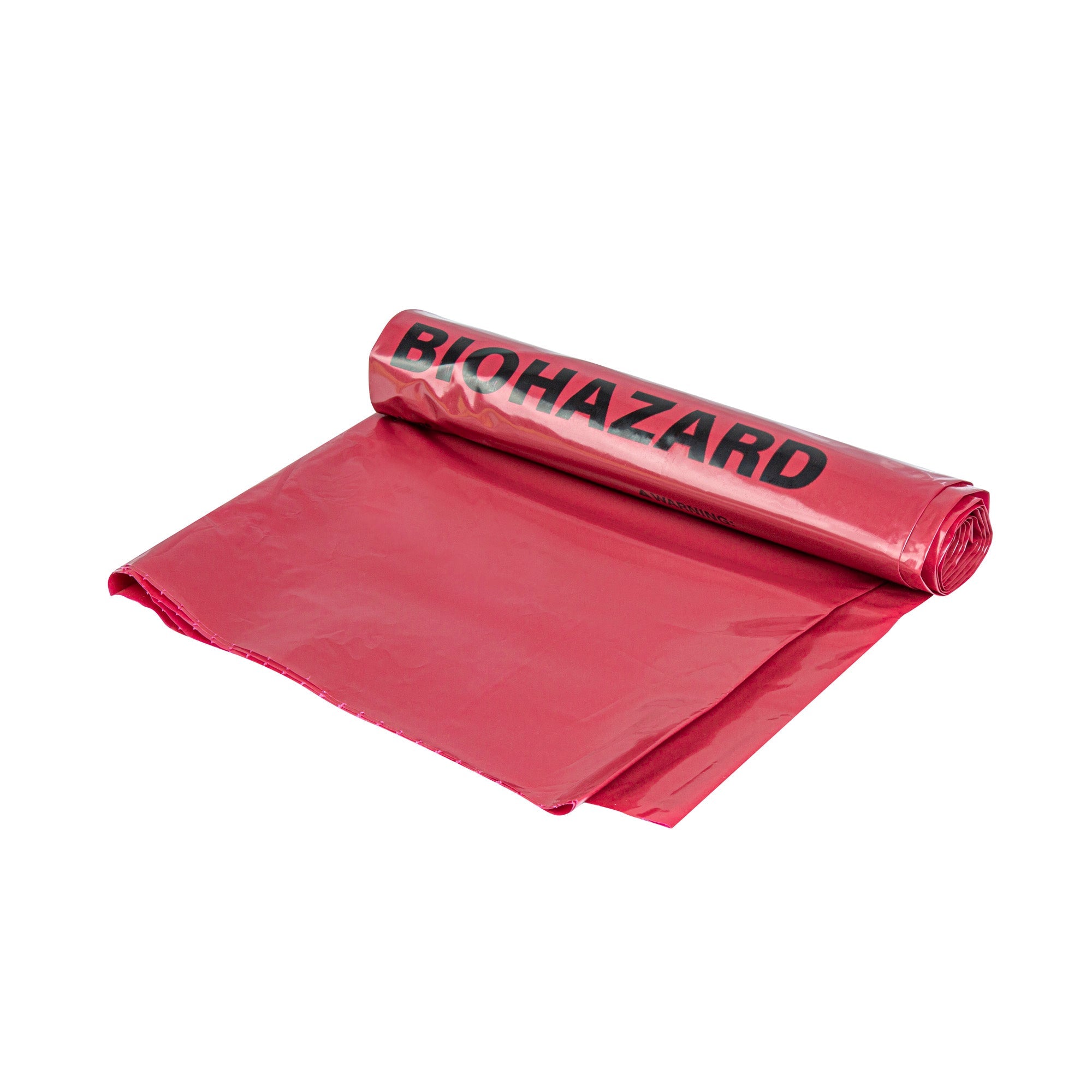 Clean Tek Professional 40-45 Gal Red Plastic Biohazard Trash Liner - Infectious Waste, Linear Low Density, 3 mil - 40" x 46" - 50 count box
