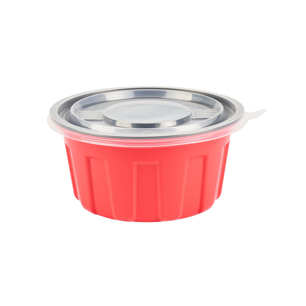 Bento Tek Round Clear Plastic Lid - Fits 12 oz To Go Box - 5" x 5" - 200 count box
