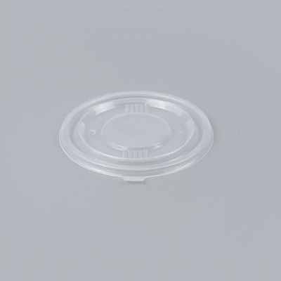 Bento Tek Round Clear Plastic Lid - Fits 12 oz To Go Box - 5" x 5" - 50 count box