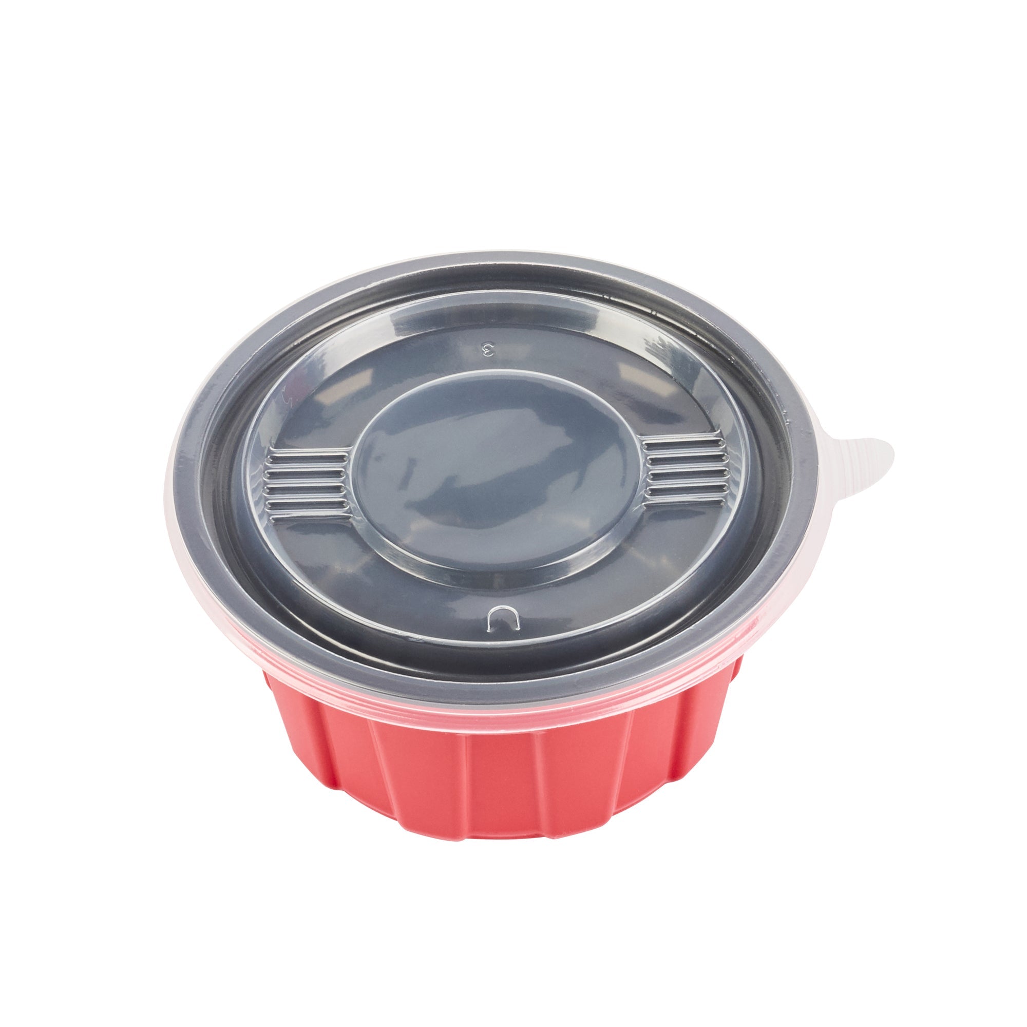 Bento Tek Round Clear Plastic Lid - Fits 12 oz To Go Box - 5" x 5" - 200 count box