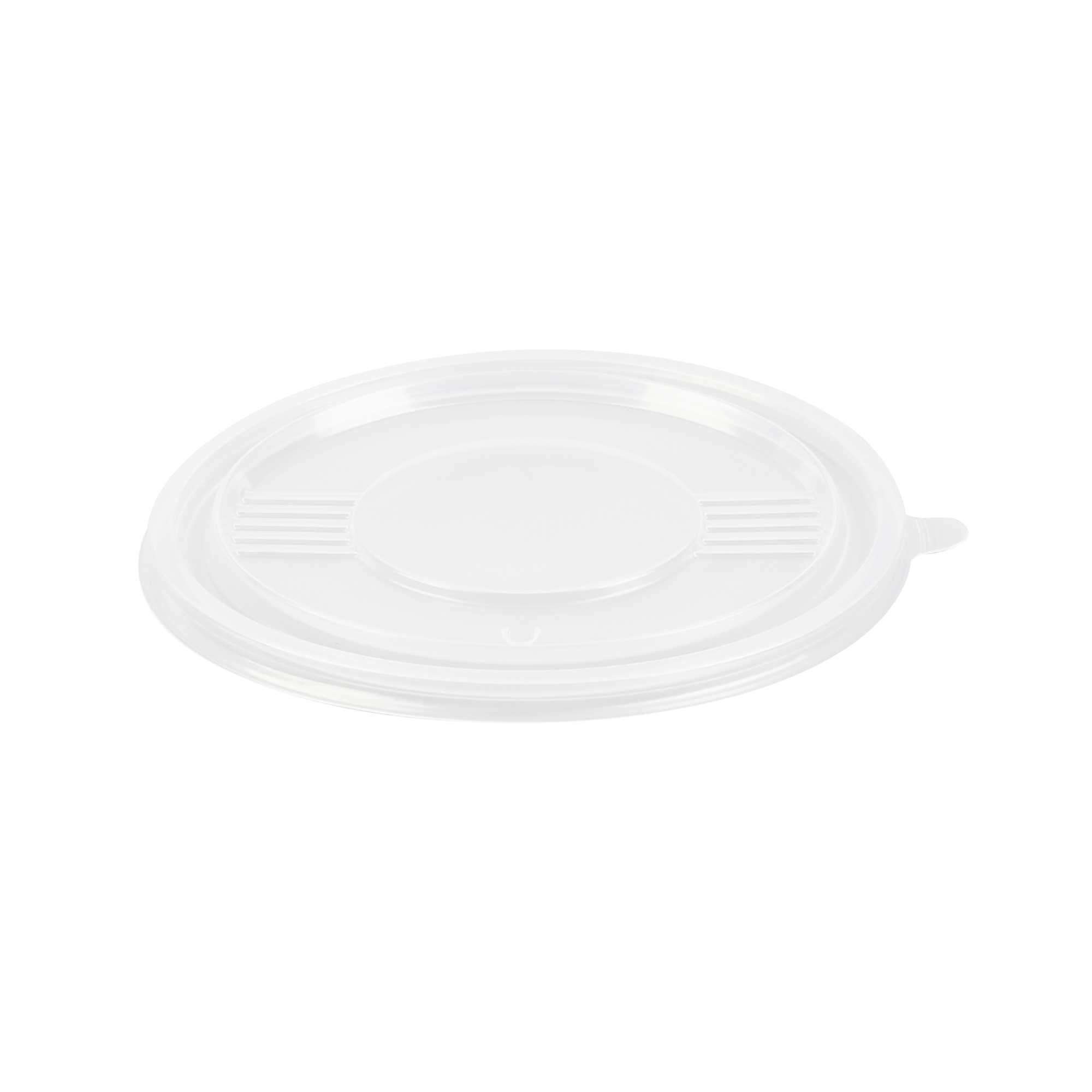 Bento Tek Round Clear Plastic Lid - Fits 23 oz To Go Box - 6" x 6" - 50 count box