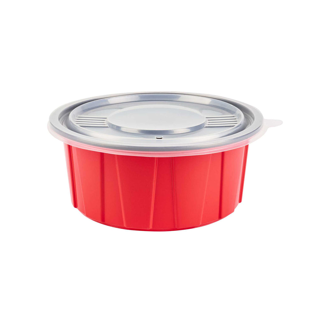 Bento Tek Round Clear Plastic Lid - Fits 42 and 58 oz To Go Box - 7 1/4" x 7 1/4" - 50 count box
