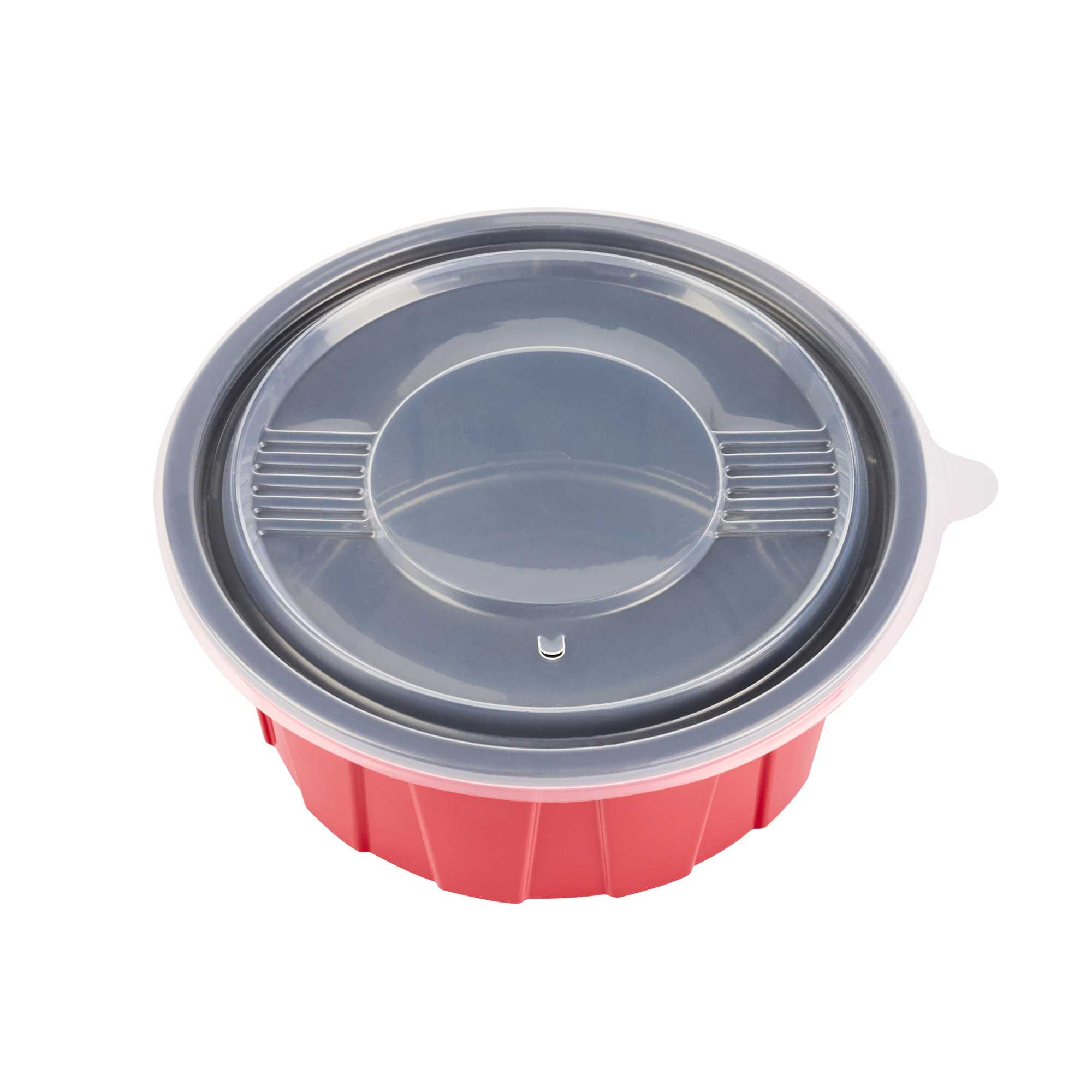 Bento Tek Round Clear Plastic Lid - Fits 42 and 58 oz To Go Box - 7 1/4" x 7 1/4" - 200 count box