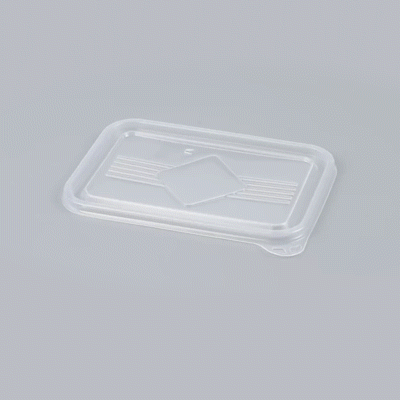 Bento Tek Rectangle Clear Plastic Lid - Fits 16, 22, 30 oz To Go Box - 7 1/4" x 4 3/4" - 50 count box
