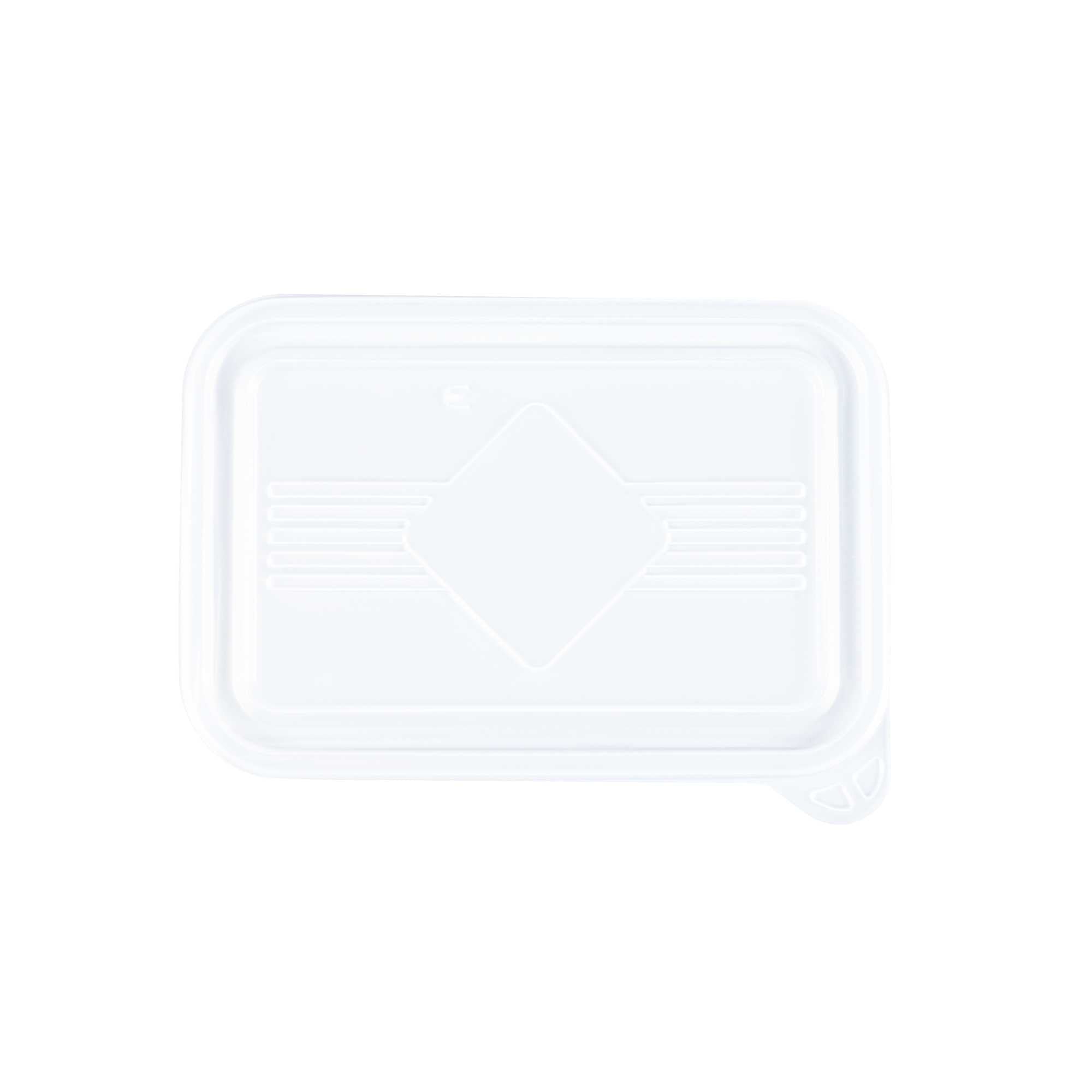 Bento Tek Rectangle Clear Plastic Lid - Fits 16, 22, 30 oz To Go Box - 7 1/4" x 4 3/4" - 50 count box