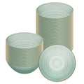 Moderna 16 oz Round Green Translucent Plastic Gold-Rimmed Bowl - Rippled - 5 1/2" x 5 1/2" x 2" - 20 count box