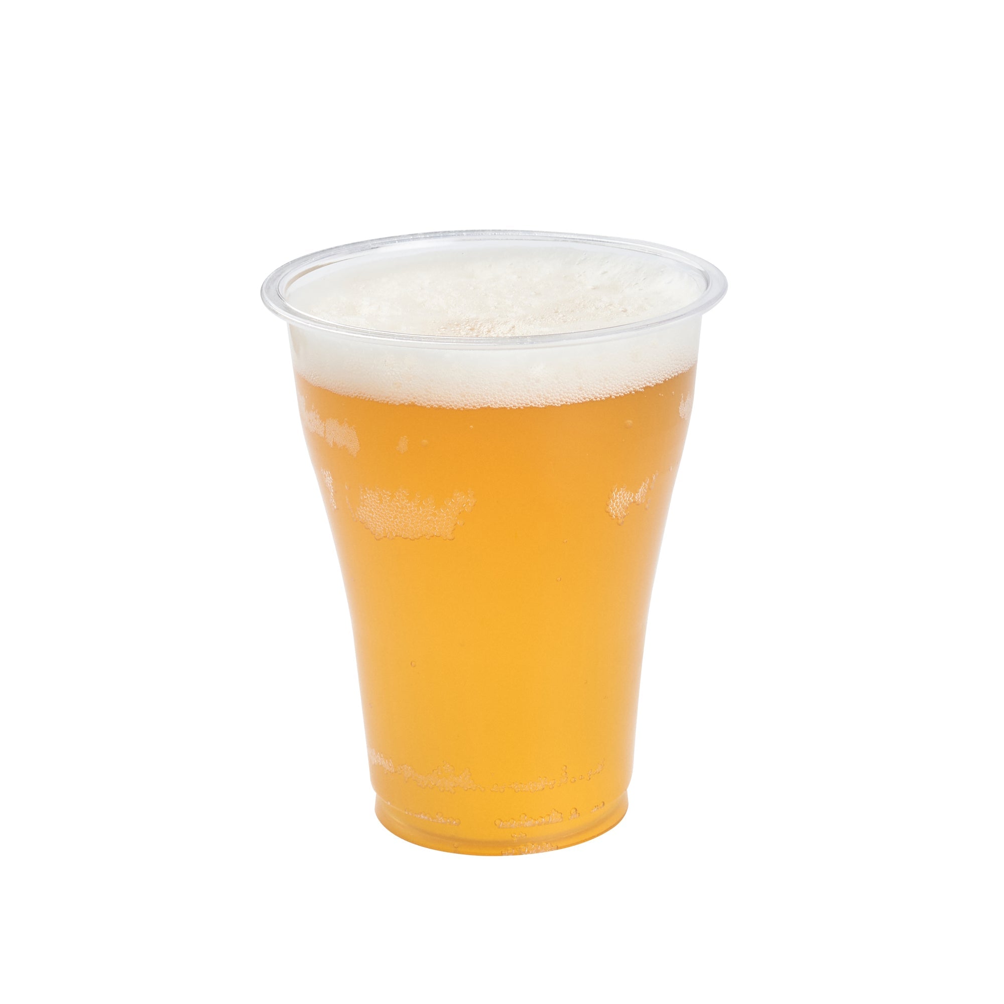 Basic Nature 14 oz Clear PLA Plastic Beer Glass - Compostable - 3 3/4" x 3 3/4" x 4 1/2" - 1000 count box