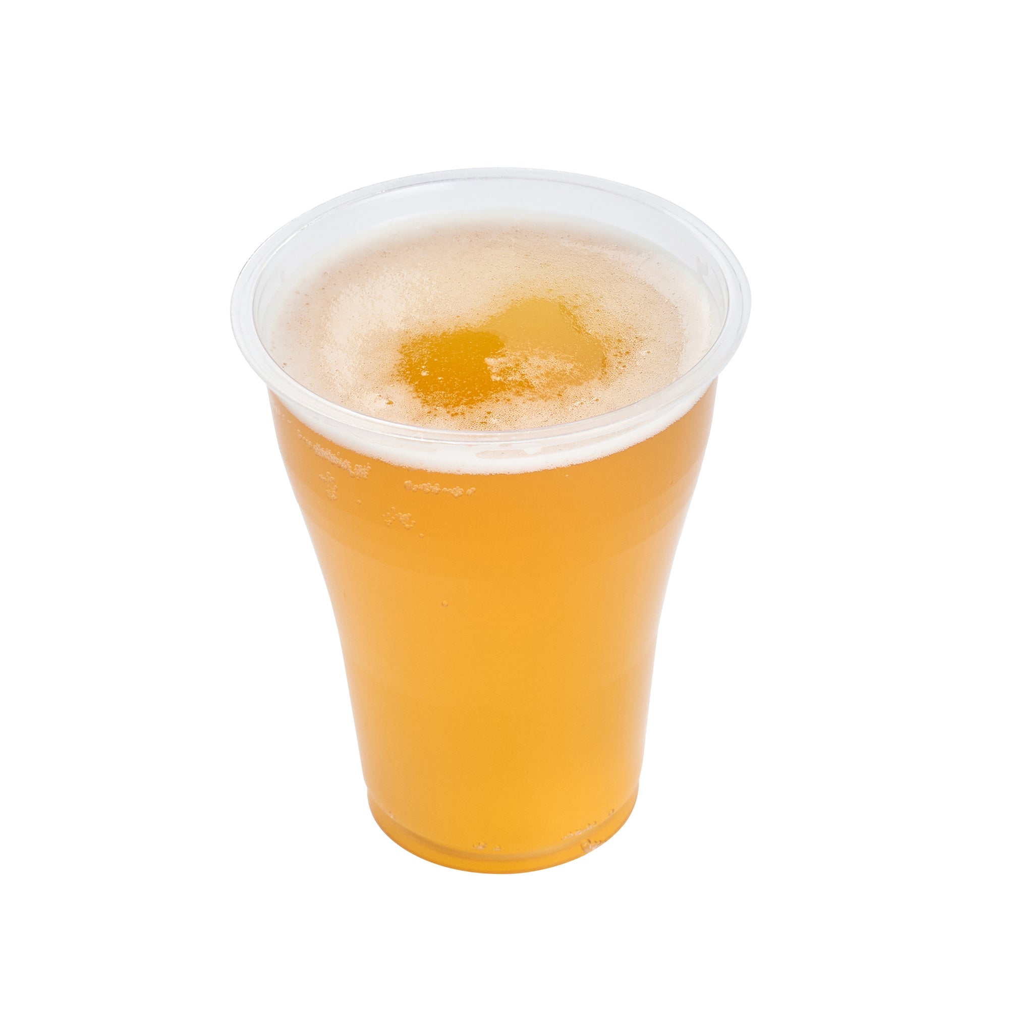 Basic Nature 14 oz Clear PLA Plastic Beer Glass - Compostable - 3 3/4" x 3 3/4" x 4 1/2" - 1000 count box