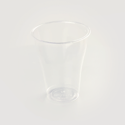 Basic Nature 14 oz Clear PLA Plastic Beer Glass - Compostable - 3 3/4" x 3 3/4" x 4 1/2" - 1000 count box