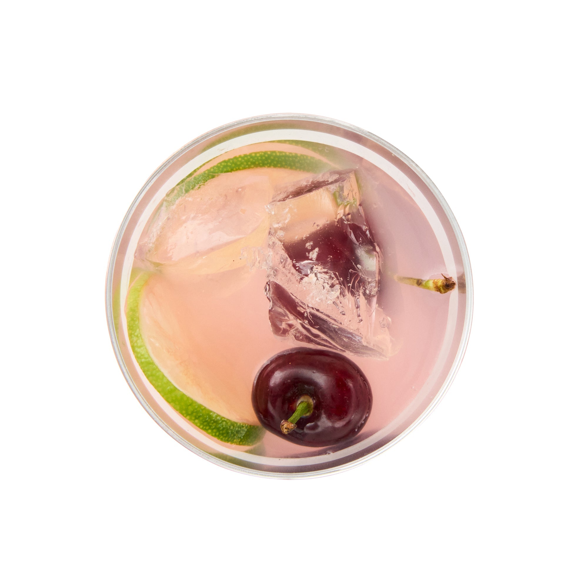 Chef 101 9 oz Clear Plastic Tumbler - with Rose Gold Rim - 3 1/2" x 3 1/2" x 2 3/4" - 500 count box