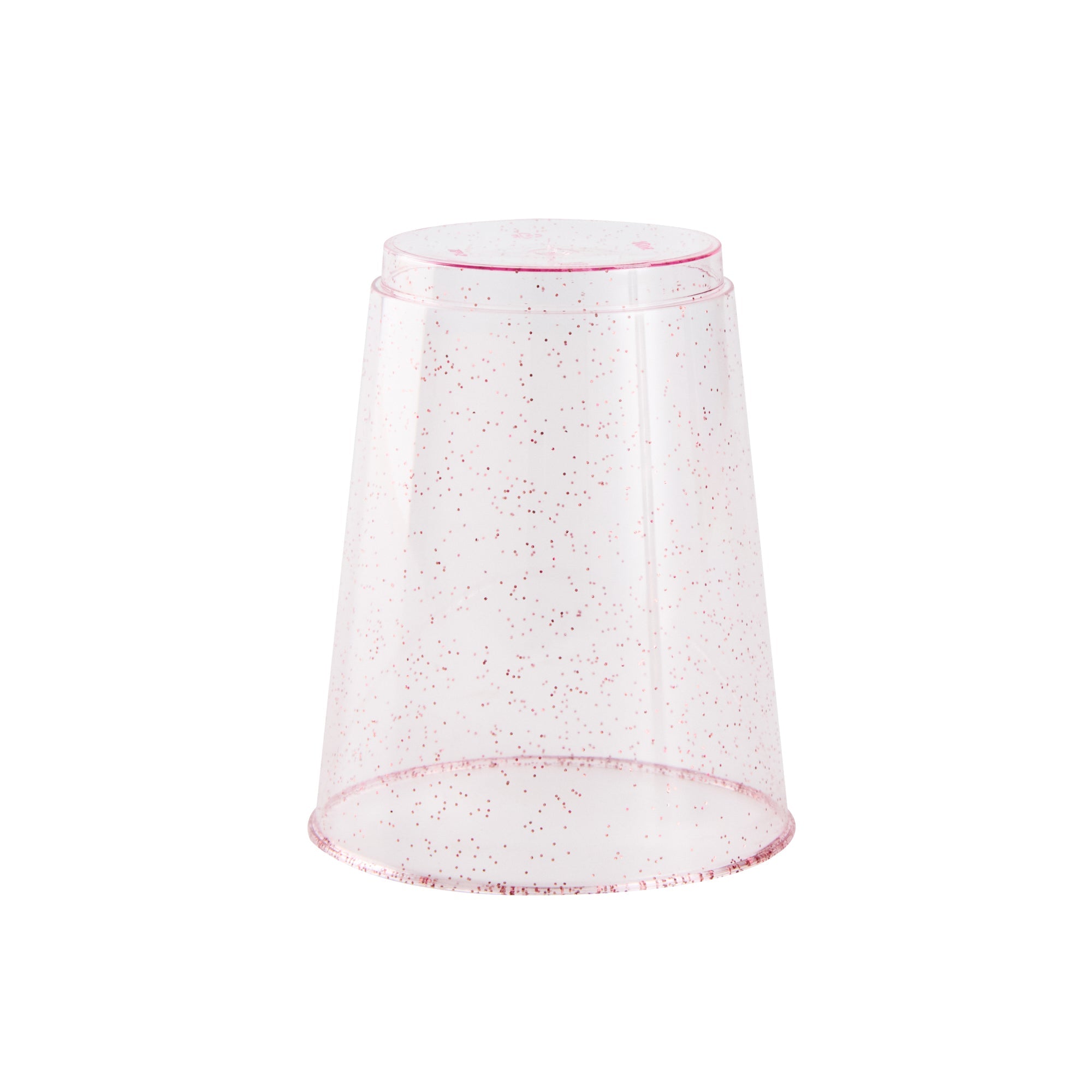 Chef 101 10 oz Pink Glitter Plastic Tumbler - 3" x 3" x 3 3/4" - 500 count box