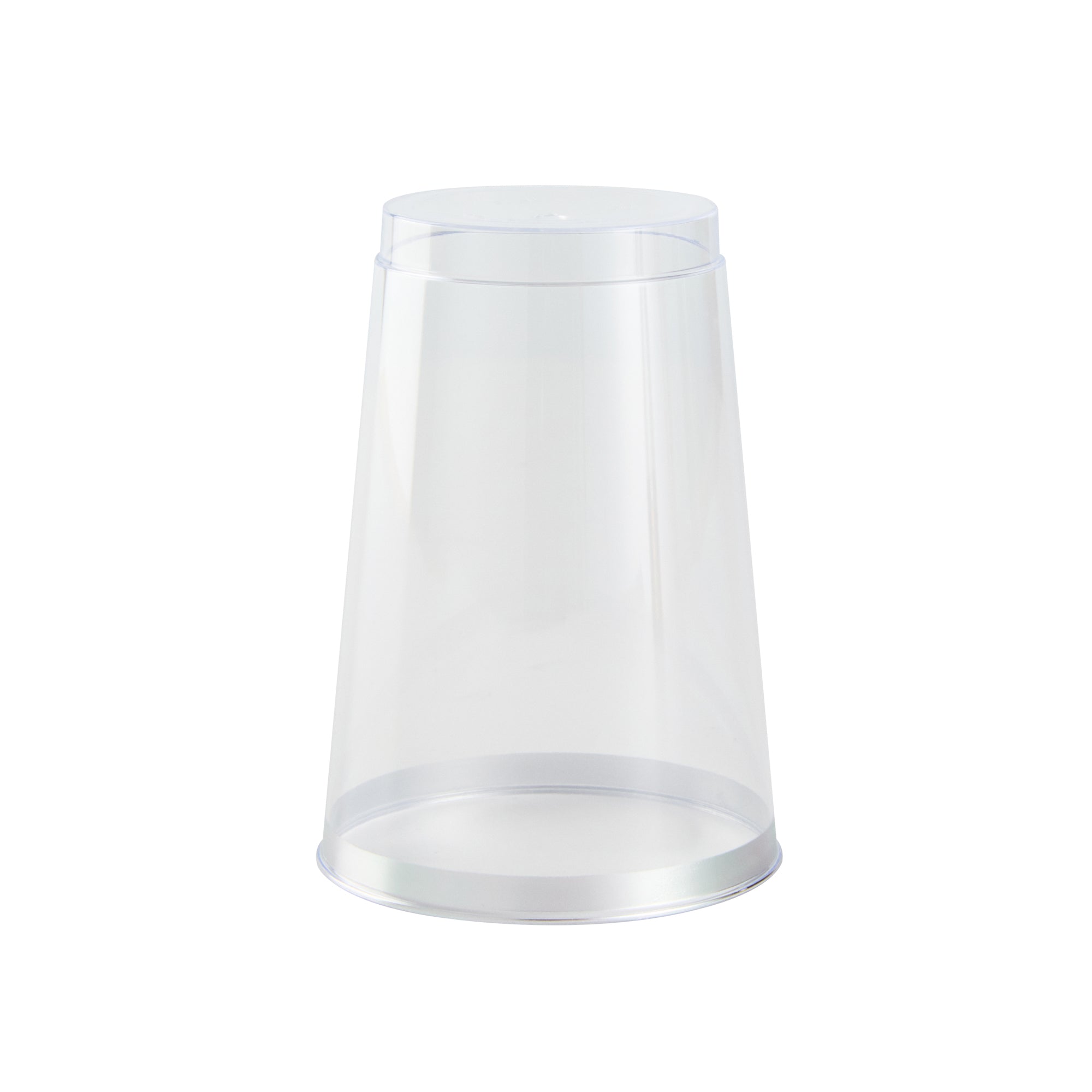 Chef 101 12 oz Clear Plastic Tumbler - with Silver Rim - 3" x 3" x 4 1/4" - 500 count box