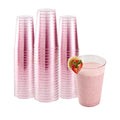 Chef 101 12 oz Pink Glitter Plastic Tumbler - 3" x 3" x 4 1/4" - 500 count box
