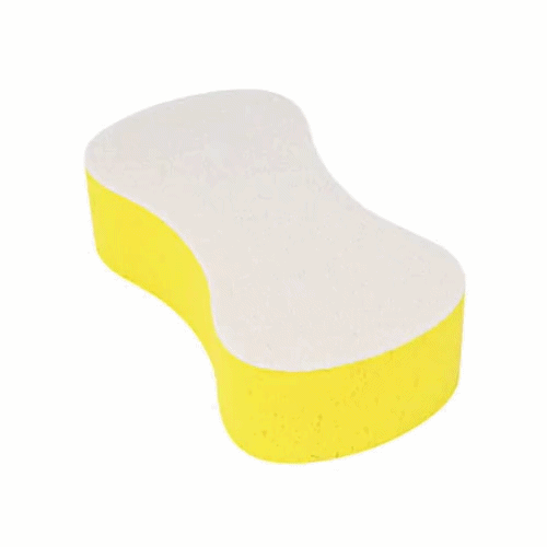 Clean Tek Professional Jumbo Yellow Sponge / White Light-Duty Scouring Pad Combo - 9 1/2" x 5" x 2 3/4" - 1 count box