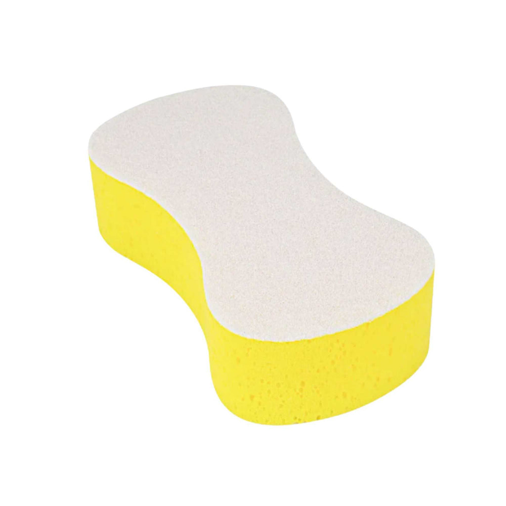 Clean Tek Professional Jumbo Yellow Sponge / White Light-Duty Scouring Pad Combo - 9 1/2" x 5" x 2 3/4" - 100 count box