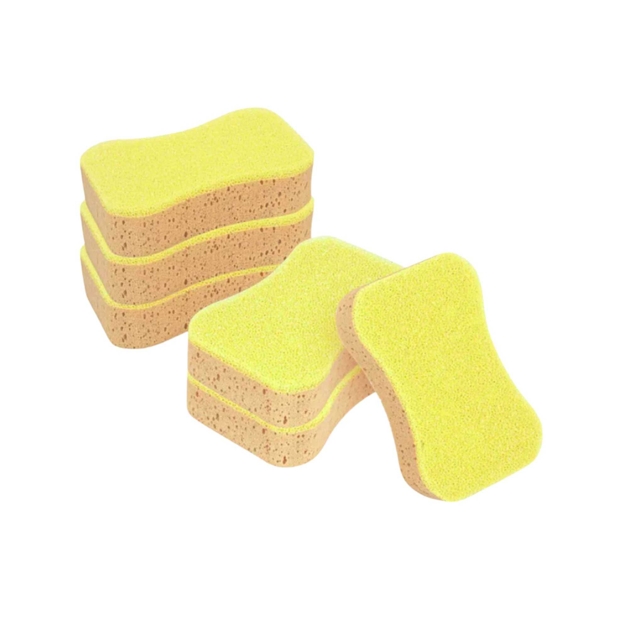 Clean Tek Professional Jumbo Beige Grip Sponge / Yellow Scouring Pad Combo - 7 3/4" x 5" x 2 1/4" - 100 count box