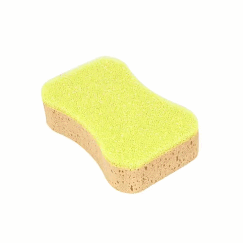 Clean Tek Professional Jumbo Beige Grip Sponge / Yellow Scouring Pad Combo - 7 3/4" x 5" x 2 1/4" - 100 count box