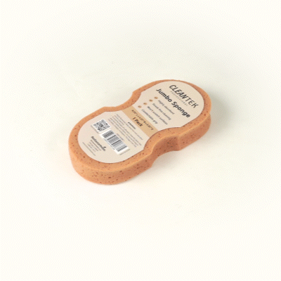 Clean Tek Professional Jumbo Beige Sponge - 8 3/4" x 4 1/4" x 2 1/4" - 1 count box