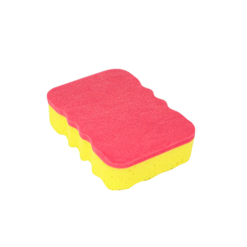 Clean Tek Professional Jumbo Yellow Grip Sponge / Red Scouring Pad Combo - 7 1/2" x 5" x 2" - 1 count box