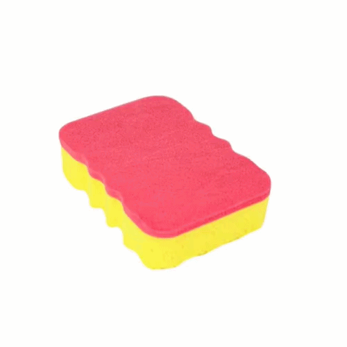 Clean Tek Professional Jumbo Yellow Grip Sponge / Red Scouring Pad Combo - 7 1/2" x 5" x 2" - 100 count box