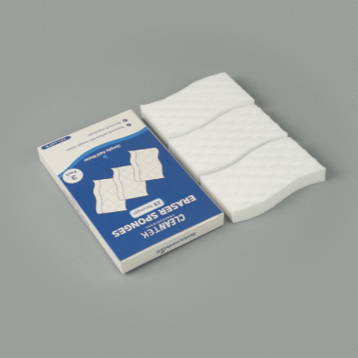 Clean Tek Professional Extra Power White Eraser Sponge - Textured - 4 1/2" x 2 1/2" x 3/4" - 60 count box