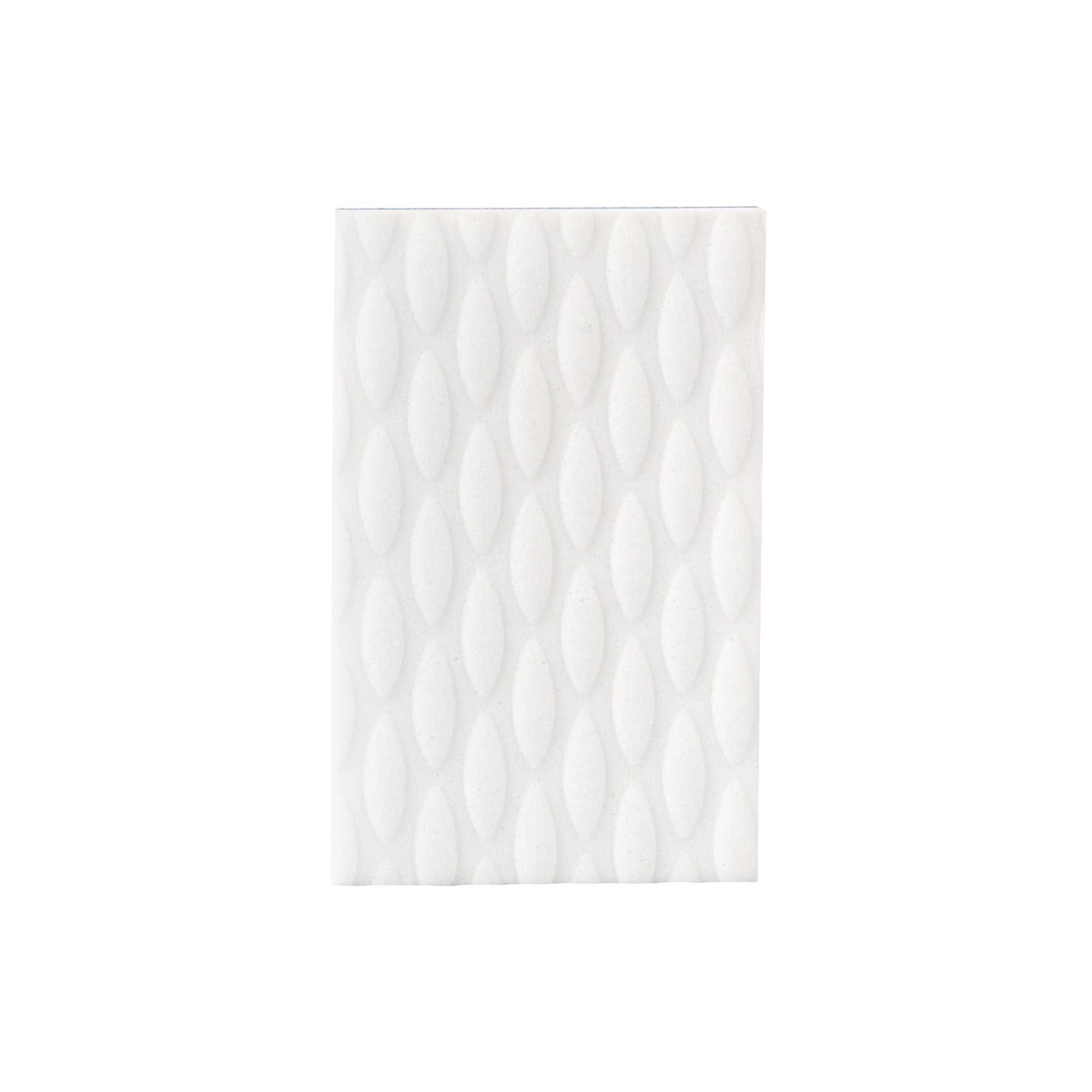 Clean Tek Professional White and Blue Triple Layer Melamine Eraser Sponge - 4 1/4" x 2 3/4" x 1 1/2" - 3 count box