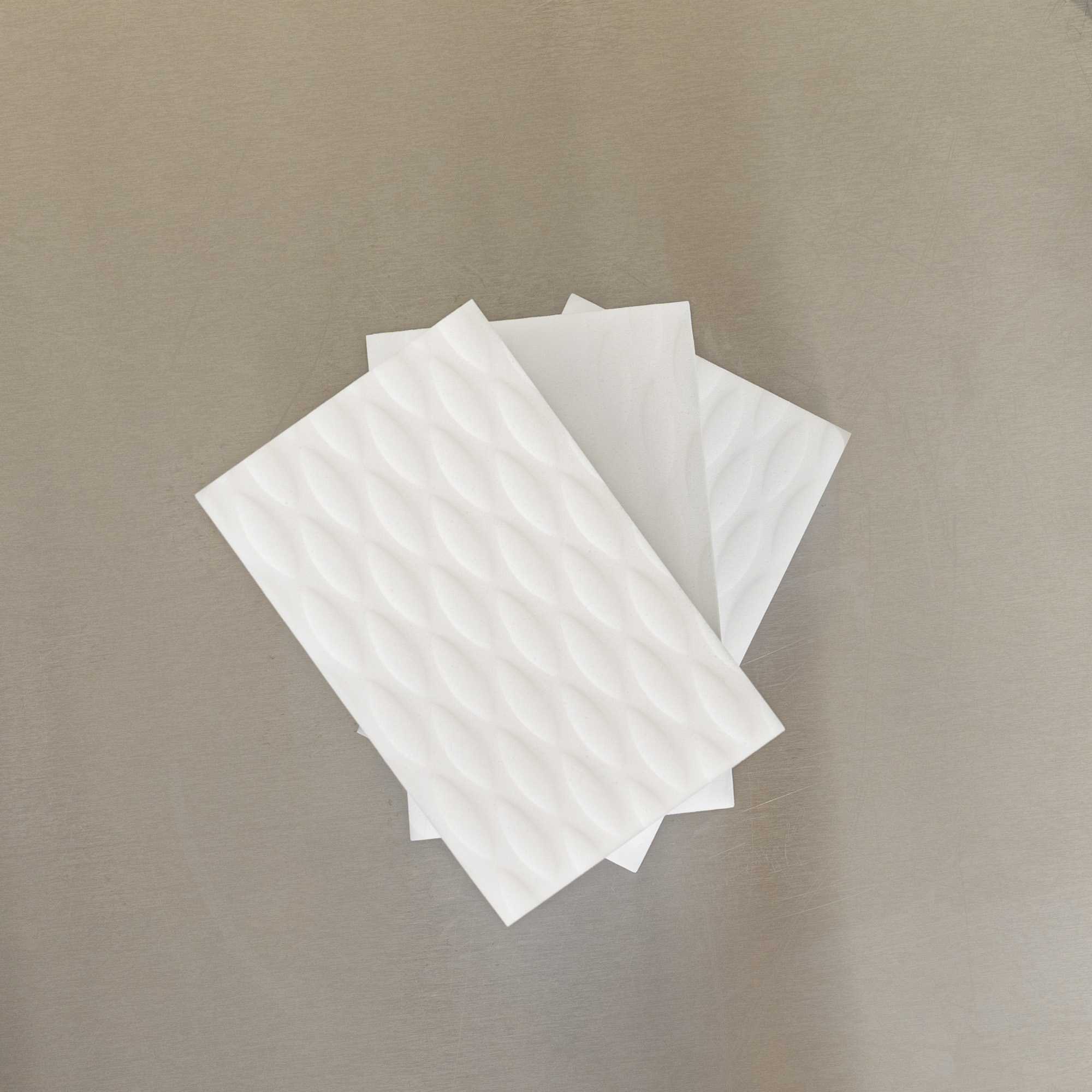Clean Tek Professional White and Blue Triple Layer Melamine Eraser Sponge - 4 1/4" x 2 3/4" x 1 1/2" - 3 count box