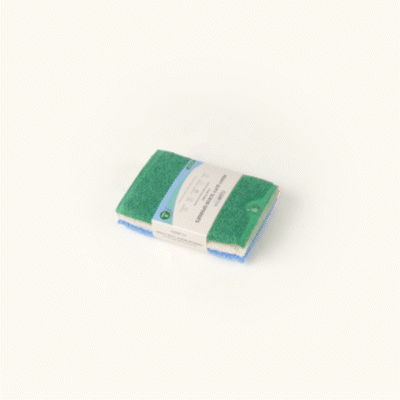 Clean Tek Professional Dual-Sided Heavy-Duty Multi-Purpose Scrub Sponge - Blue, Beige, and Green, Non-Scratch - 5 1/2" x 4" - 60 count box