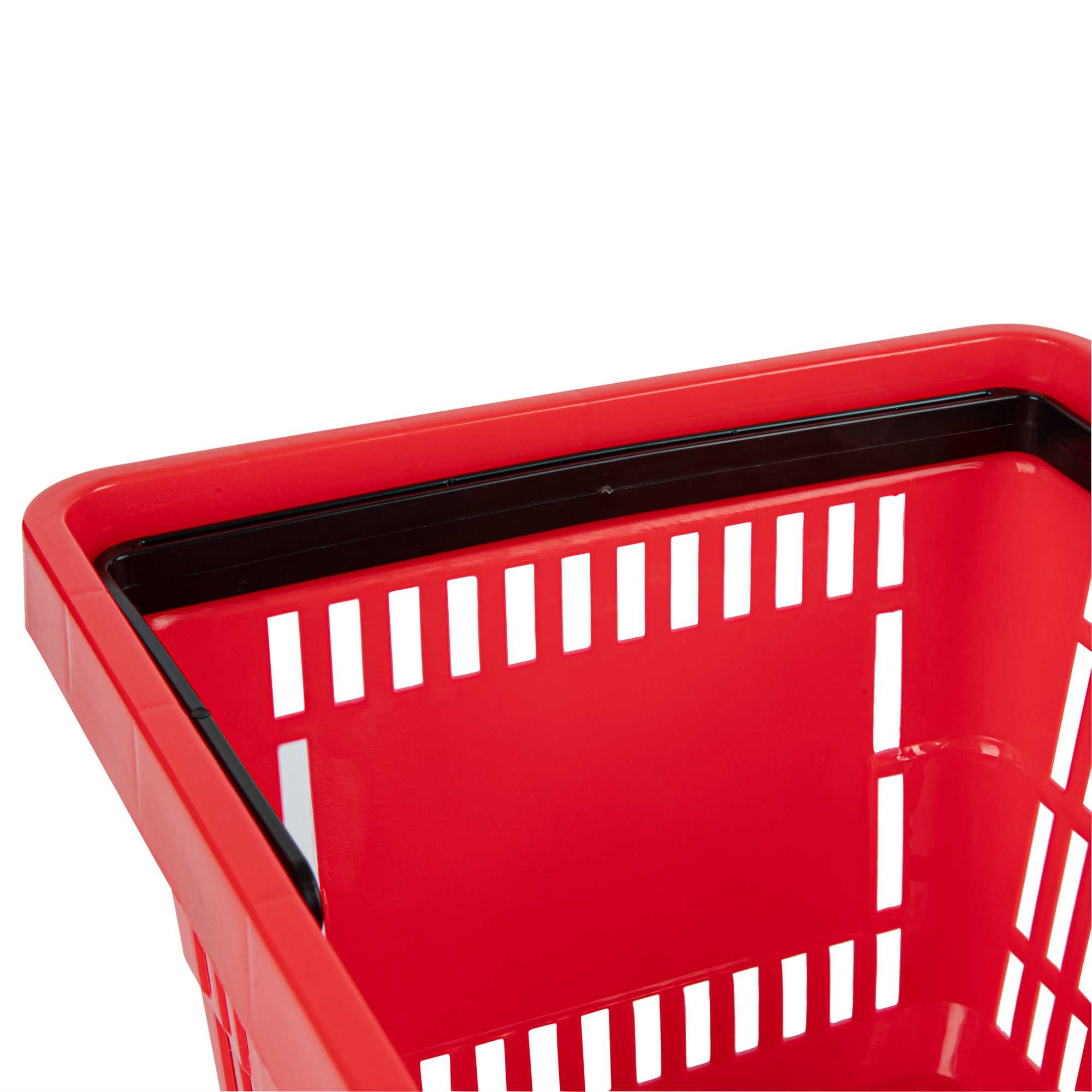 Shop Tek Red Plastic Grocery Market Shopping Basket - with Plastic Handles - 17" x 11 3/4" - 1 count box