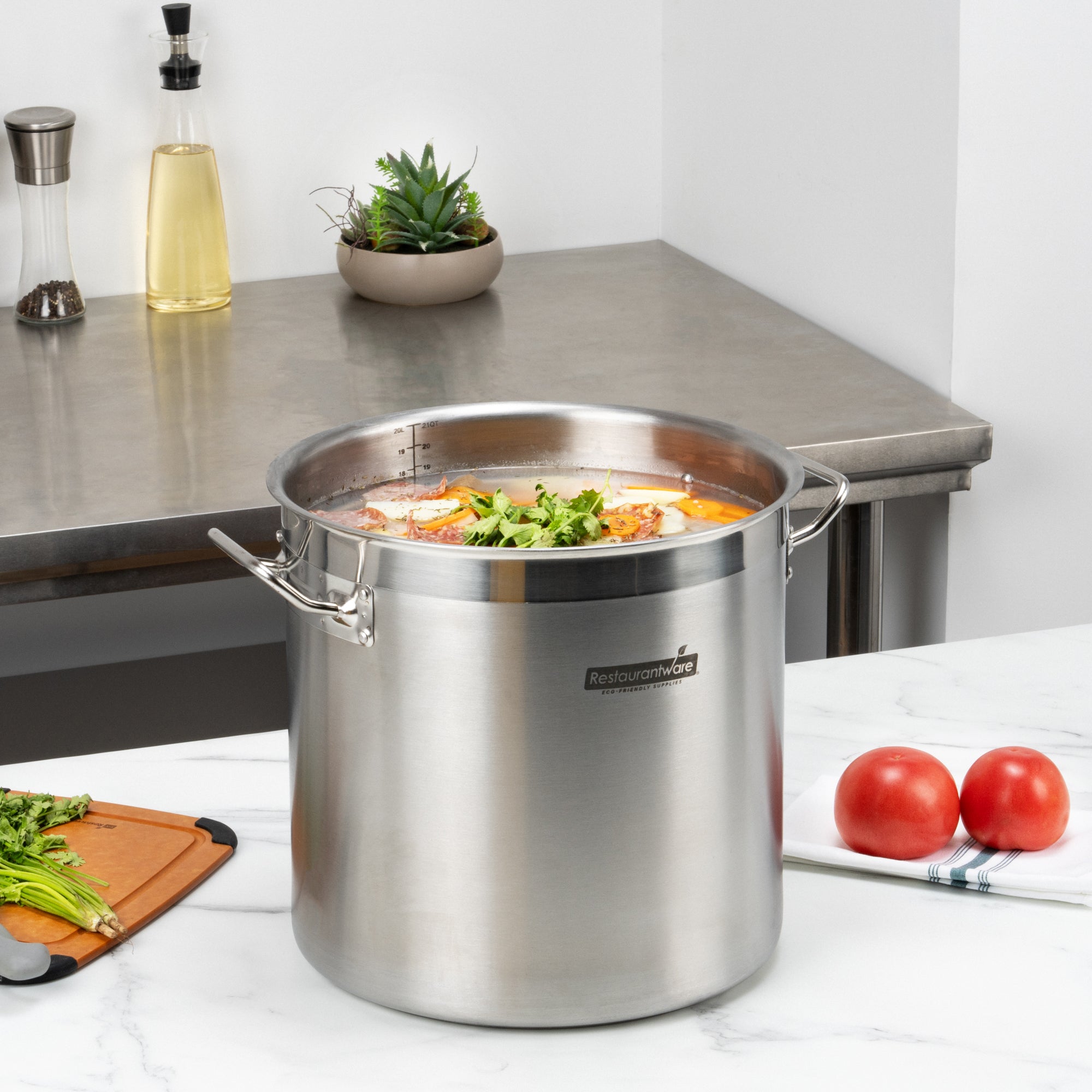Met Lux 21 qt Stainless Steel Stock Pot - Induction Ready - 1 count box