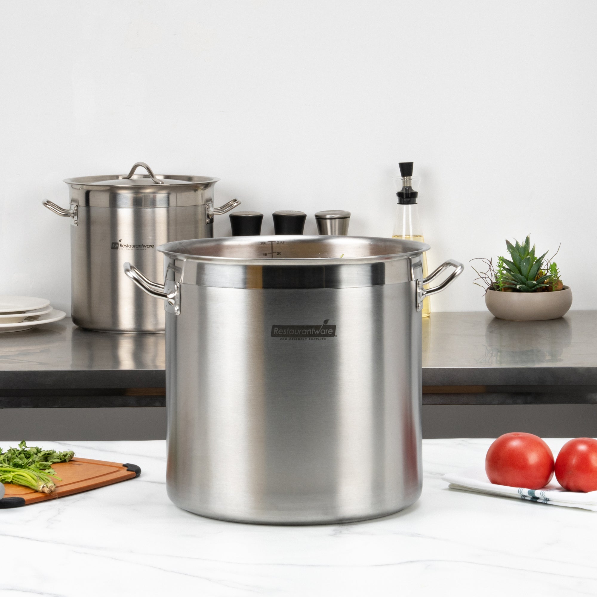 Met Lux 21 qt Stainless Steel Stock Pot - Induction Ready - 1 count box