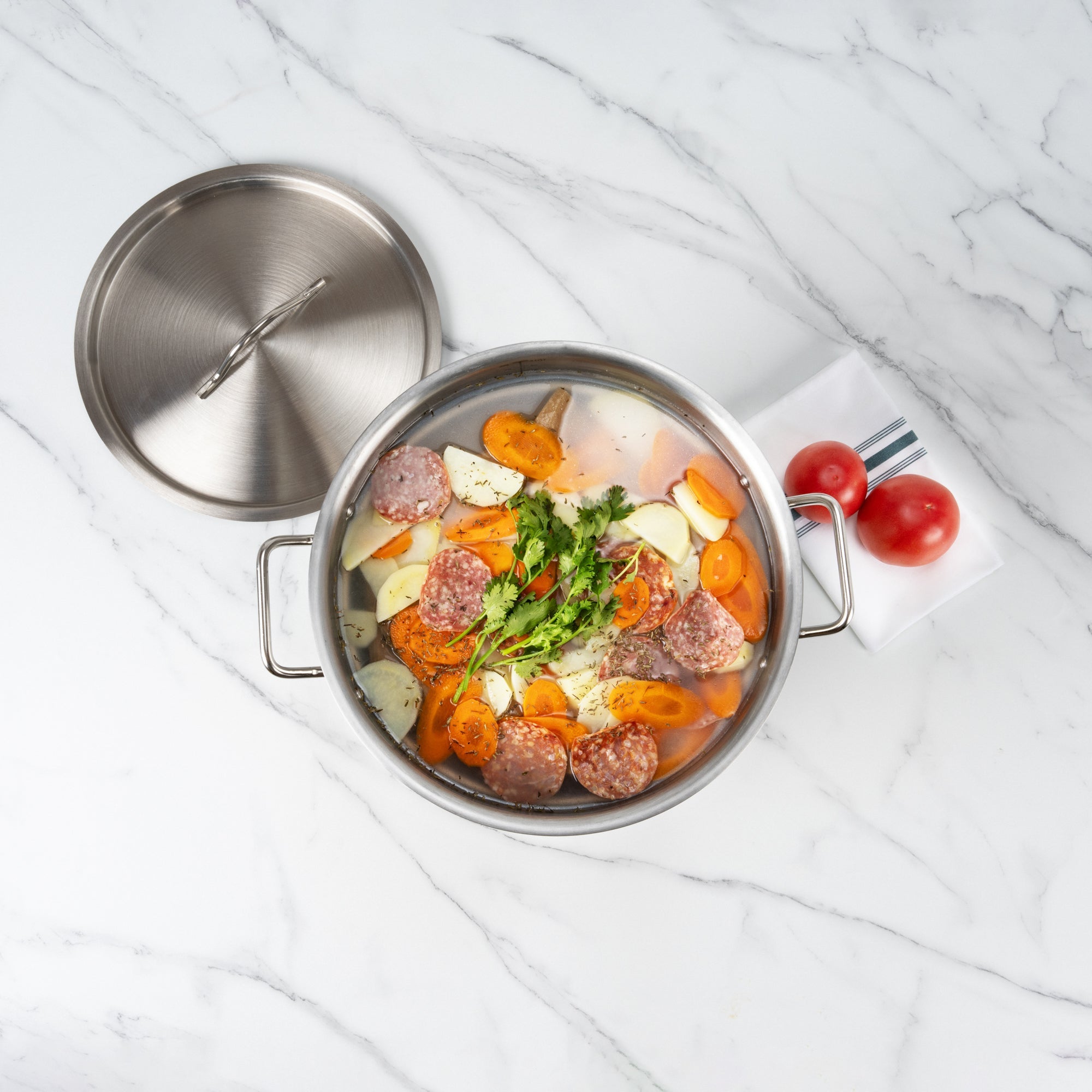 Met Lux 21 qt Stainless Steel Stock Pot - Induction Ready - 1 count box