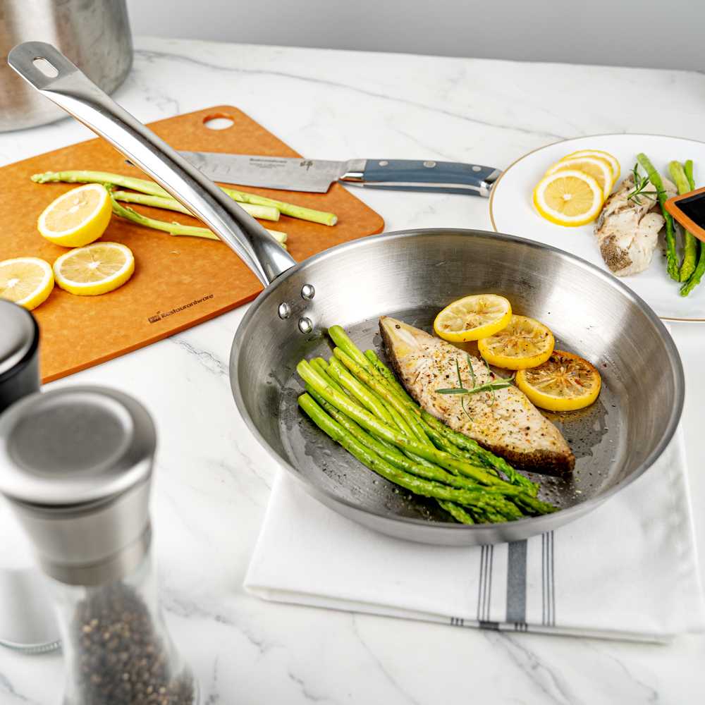 Met Lux Round Stainless Steel 10" Fry Pan - Induction Ready - 1 count box