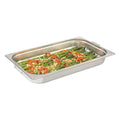 Met Lux Rectangle Stainless Steel Full Size Steam Table Pan 2.5 Inch Deep - Anti Jam, Collapsible Handles - 1 count box