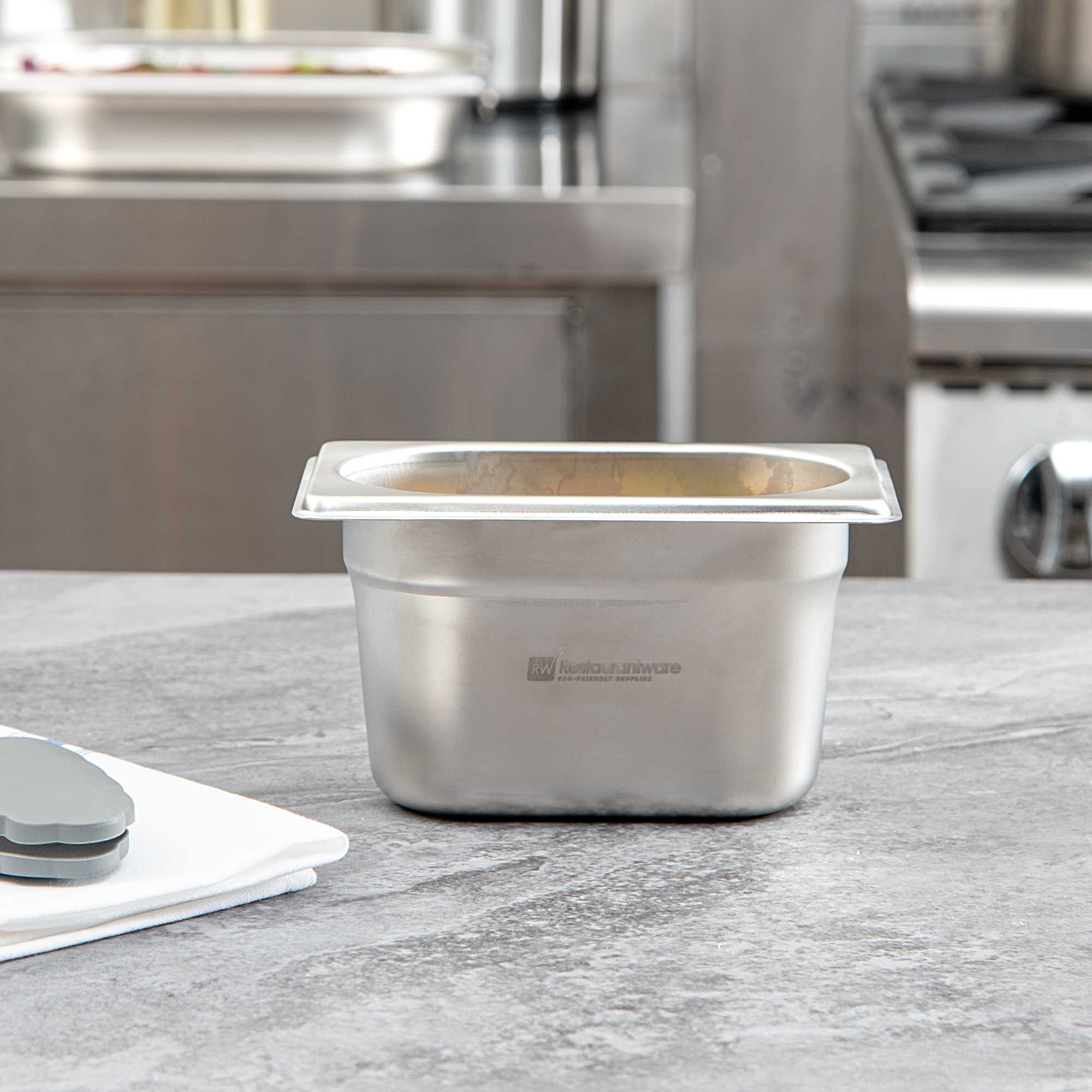 Met Lux Rectangle Stainless Steel 1/9 Size Steam Table Pan 4 Inch Deep - Anti Jam - 1 count box