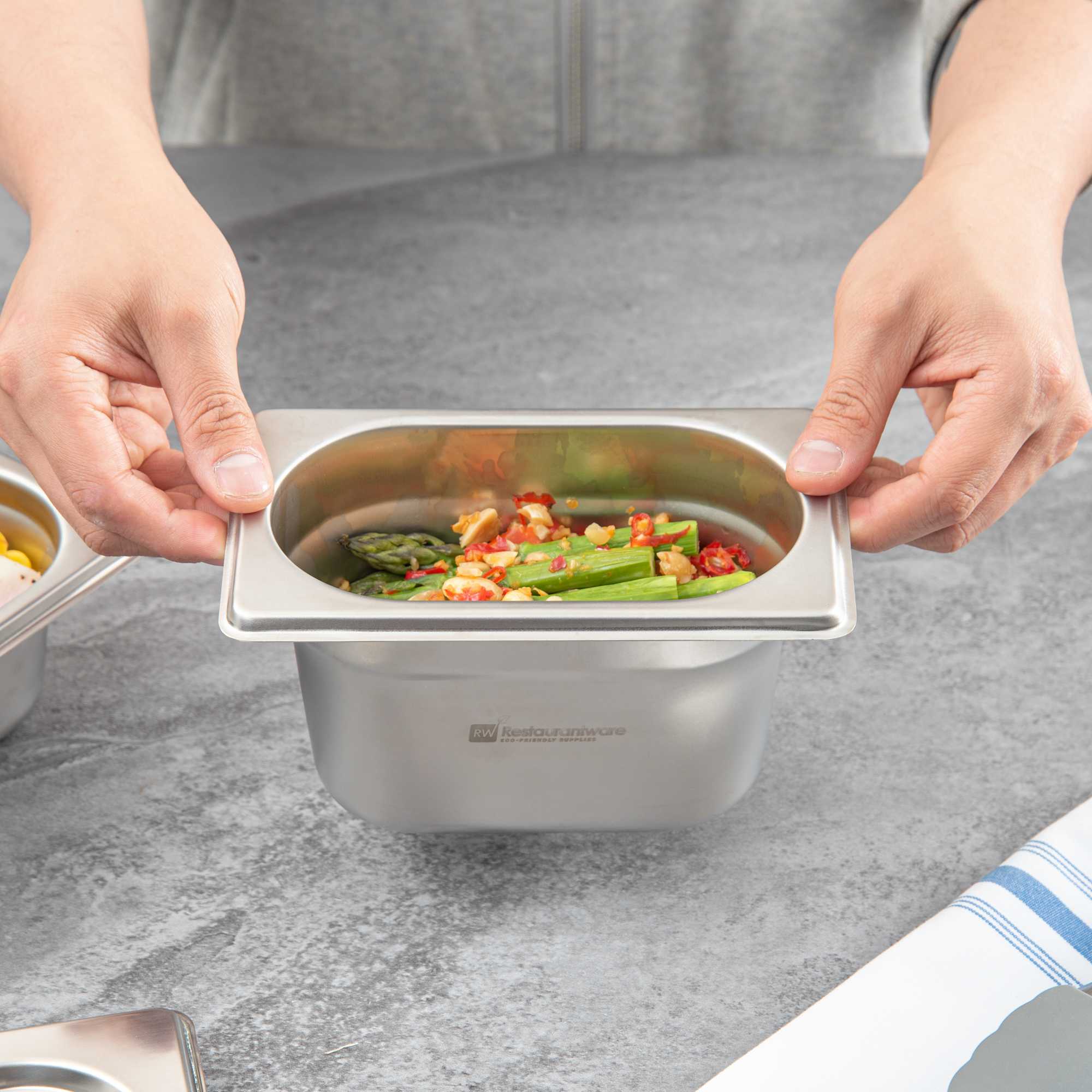 Met Lux Rectangle Stainless Steel 1/9 Size Steam Table Pan 4 Inch Deep - Anti Jam - 1 count box
