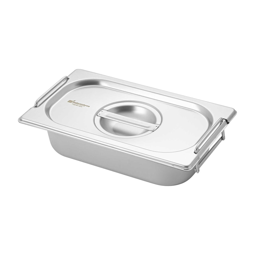 Met Lux Rectangle Stainless Steel Lid - Fits 1/4 Size Steam Table Pan - 1 count box